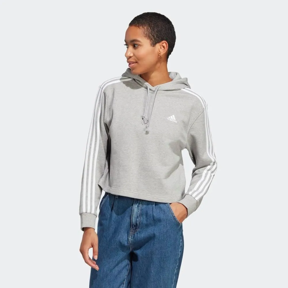 adidas Women's Essentials 3-Stripes French Terry Cropped Hoodie