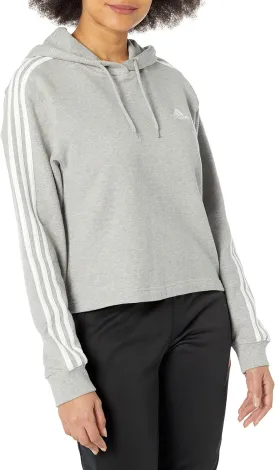 adidas Women's Essentials 3-Stripes French Terry Cropped Hoodie