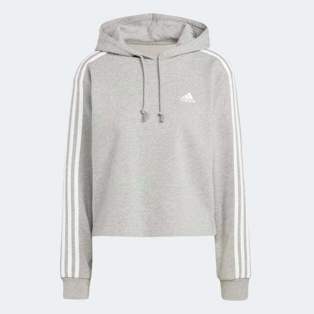 adidas Women's Essentials 3-Stripes French Terry Cropped Hoodie