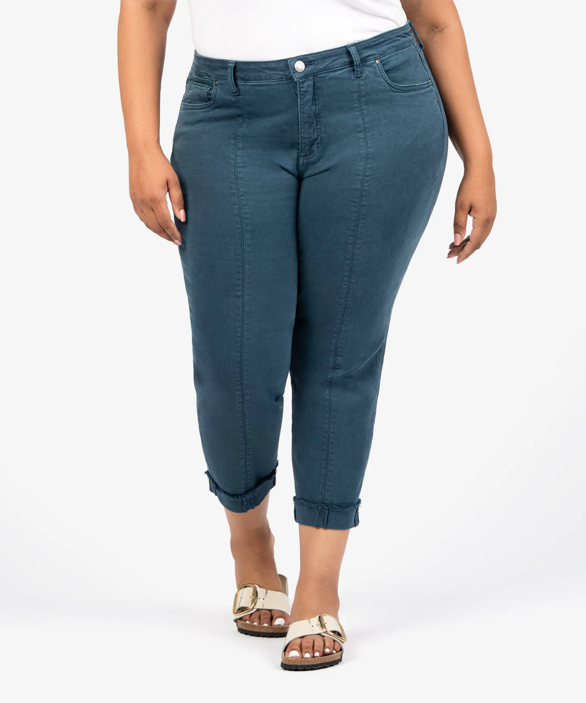 Amy High Rise Crop Straight Leg, Plus