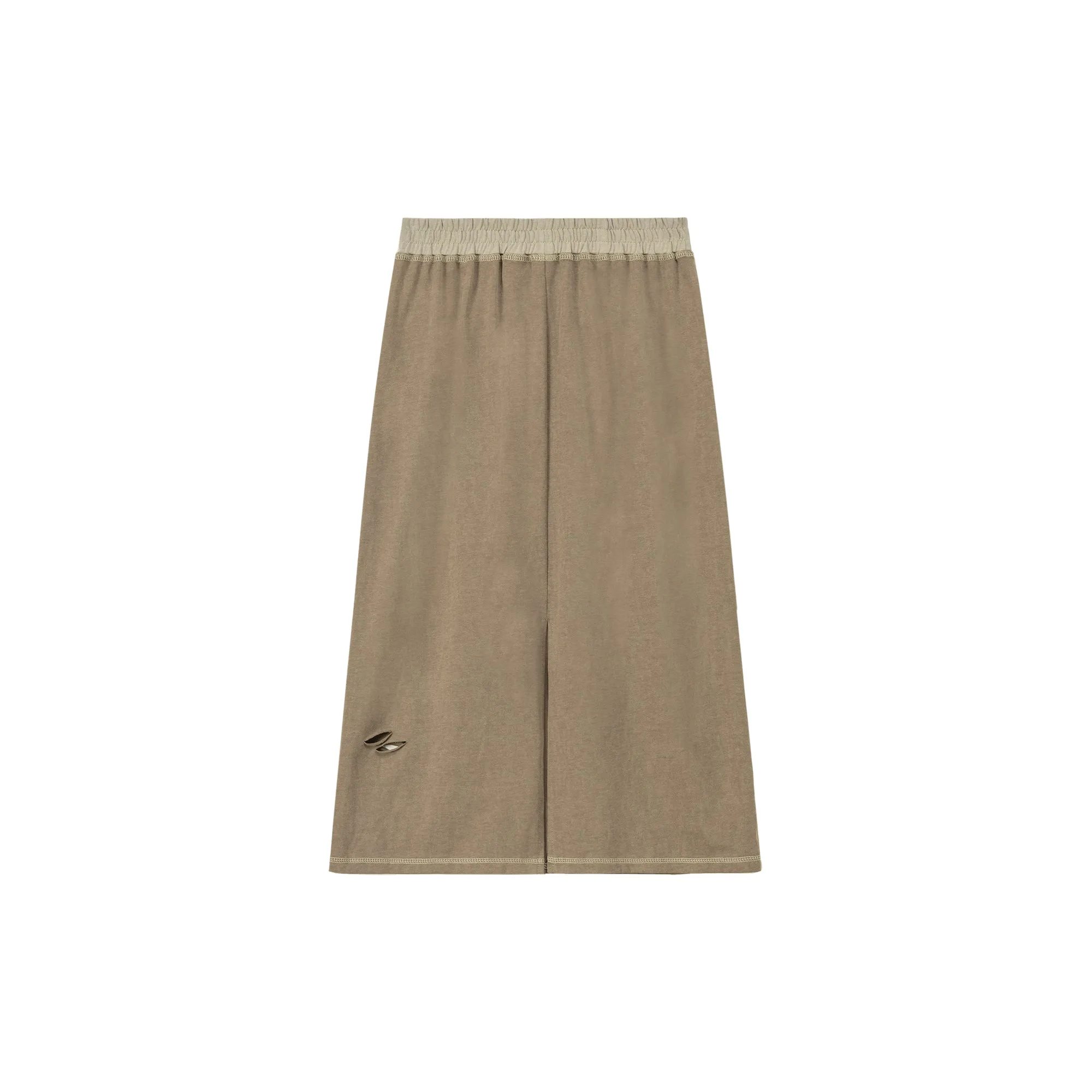 Banded Vintage Slit Long Skirt
