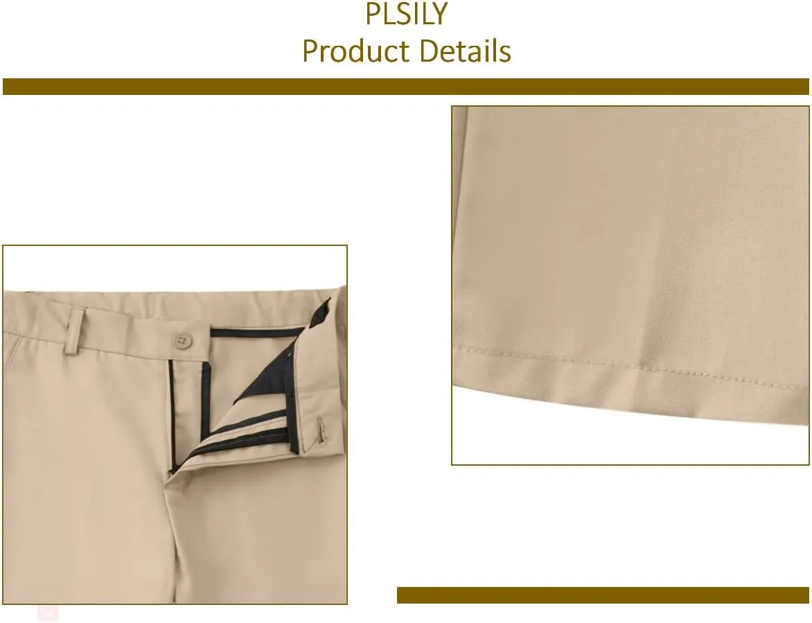 Boys Dress Pants Formal Flat Front Children School Uniform Pants for Boy