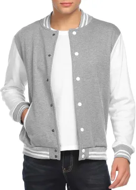 COOFANDY Men's Fashion Varsity Jacket Causal Slim Fit Cotton Letterman Baseball Bomber Jackets