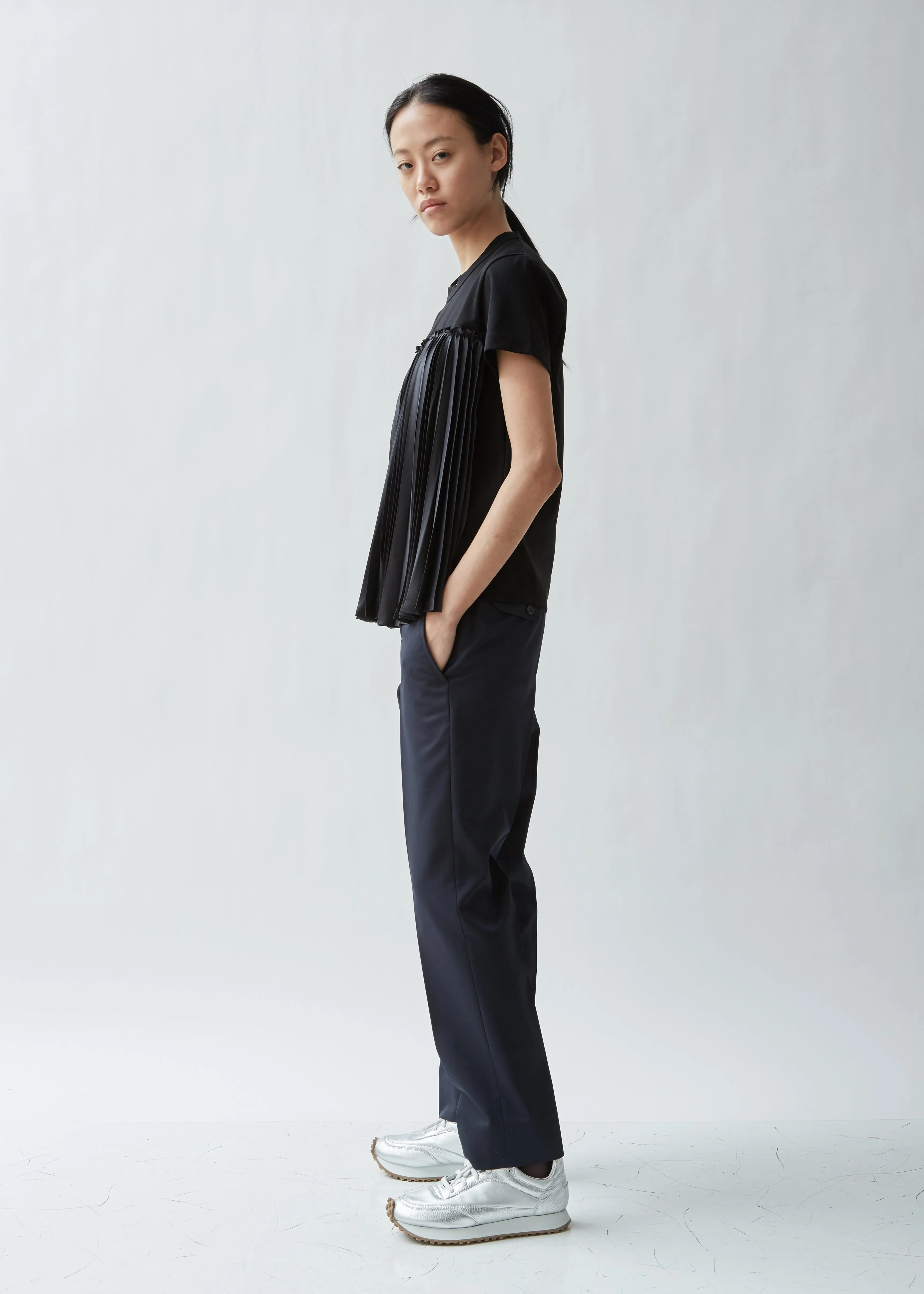 Gabardine Straight Leg Pants