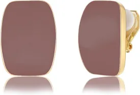 Gold Plated Cute Square Clip On Earrings, Hypoallergenic Non Pierced Clips Invisible Women's Clip On Earrings
