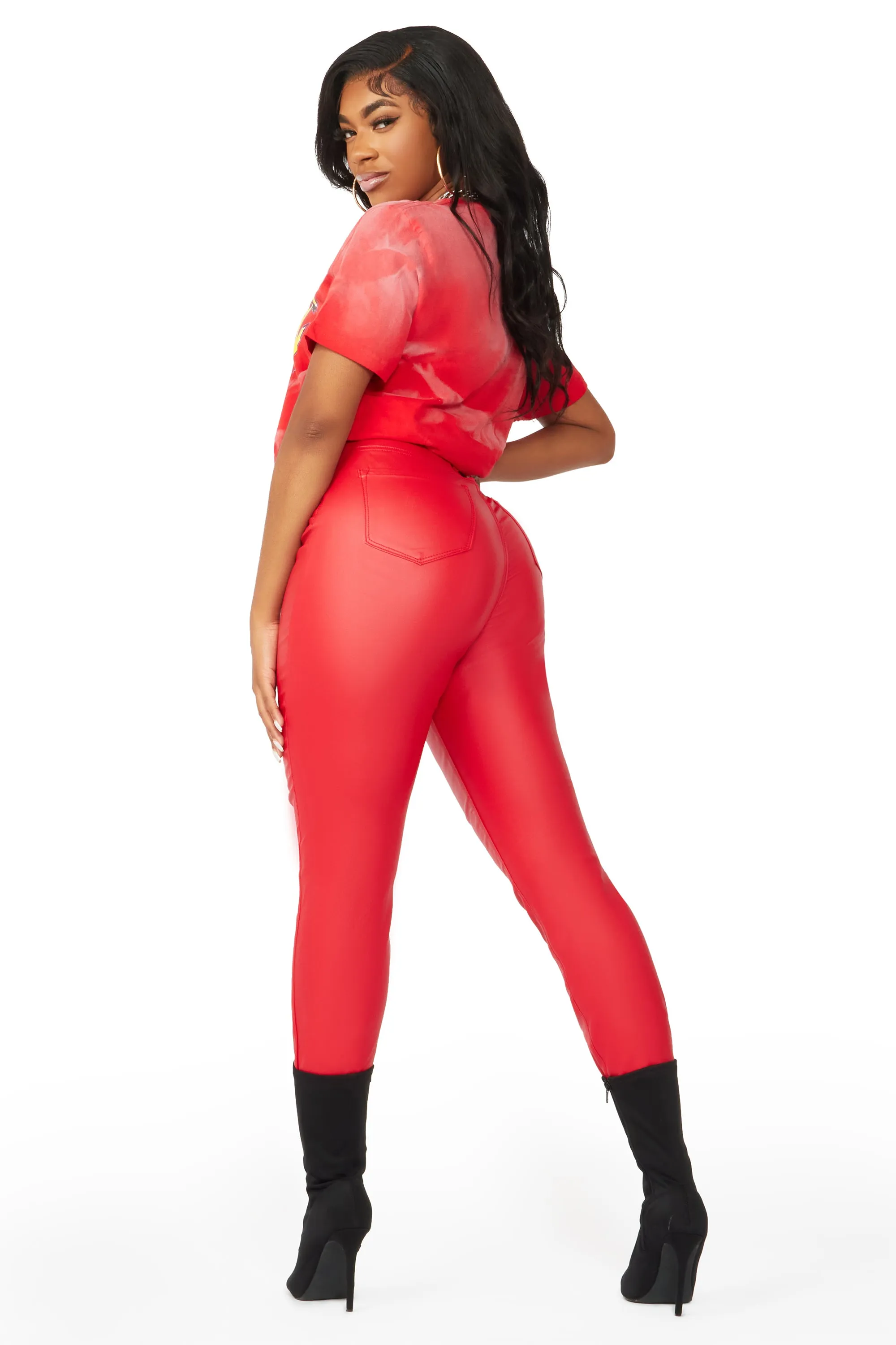 Icon Behaviour Red PU Pant