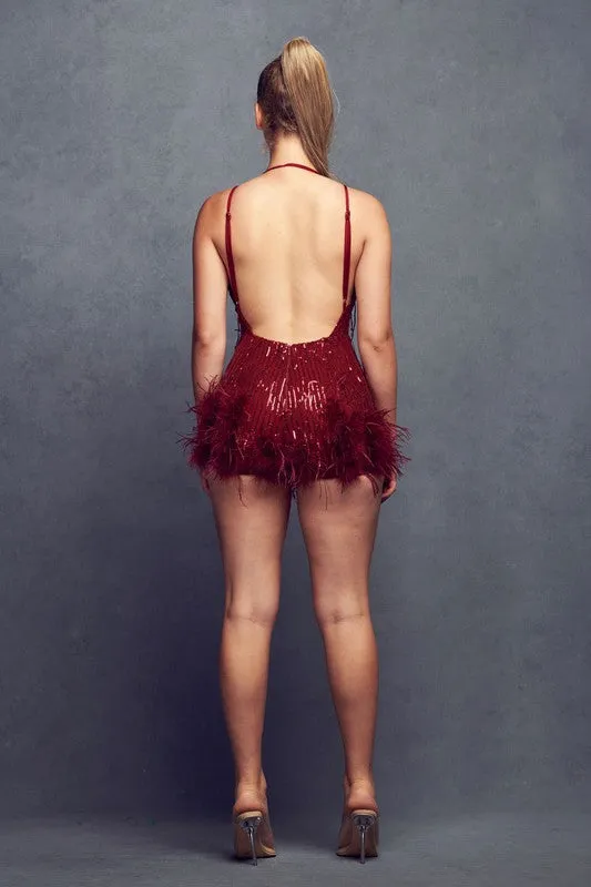 Main Character Sequin Romper
