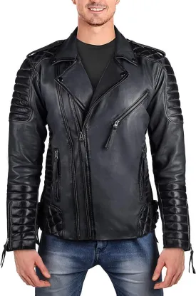 Men Leather Jacket - Lambskin Winter Vintage Motorcycle Biker Jacket, Coat Soft & Stylish Moto Ride & Racing Jacket's