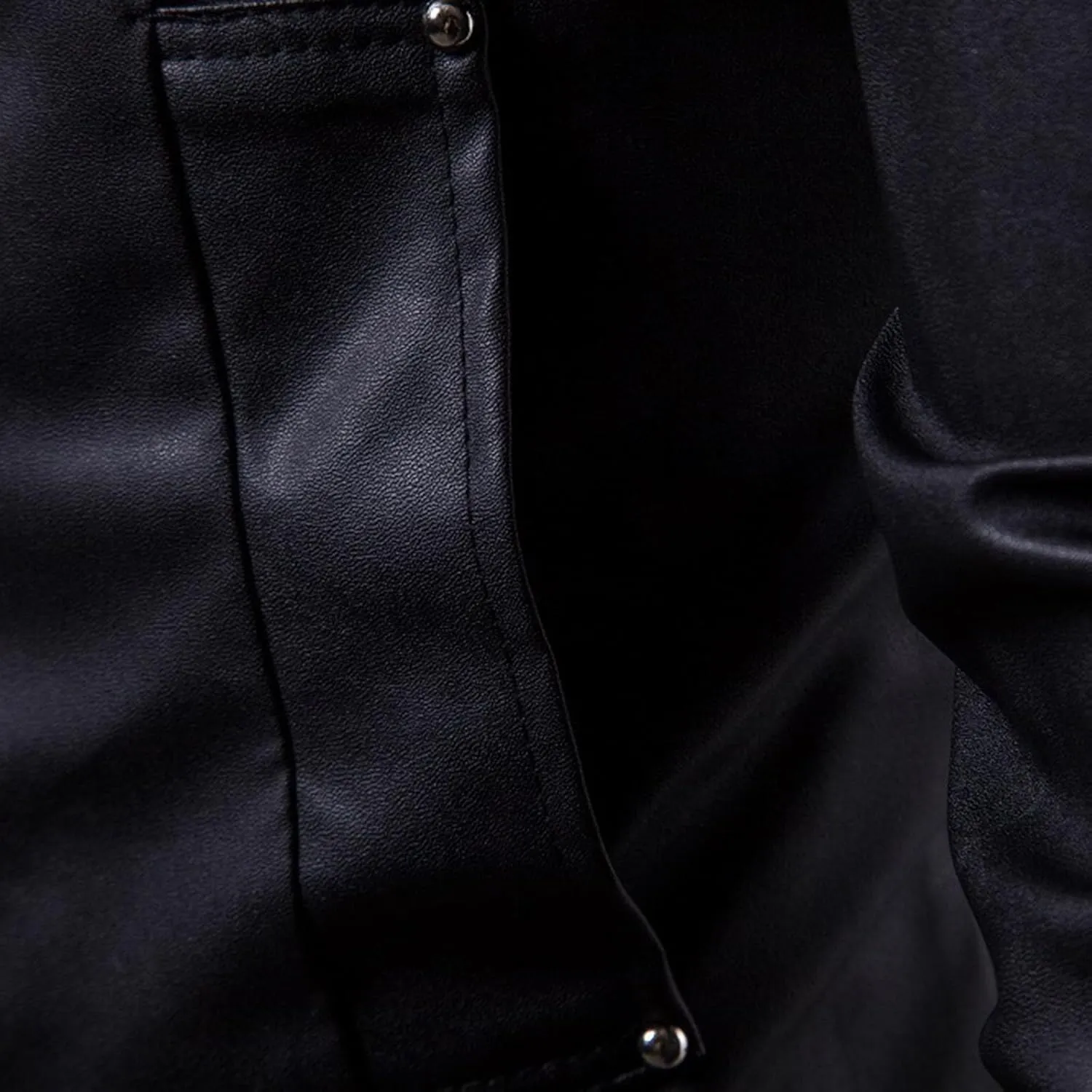 Men's Classic Zip Up Bomber Faux Leather Jackets Stand Collar Motorcycle Jacket Casual Lightweight Windbreaker Coats