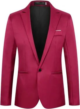Mens Coat Casual Lightweight Blazers One Button Business Sports Jackets, Casual Blazers for Men, Dress Jacket