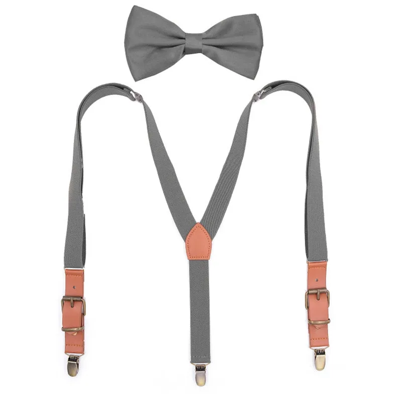Personalized Groomsman Gifts, Mens Suspenders With Bow Tie,Groomsman Wedding Suspenders, Best Man Gift