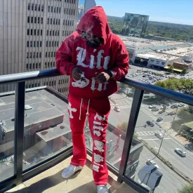 Stylish letter print hoodie set