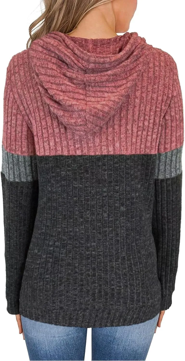 Sweaters for Women Fall Tops Long Sleeve Hoodie Ladies Sweatshirts Pullover Blouses Loose Casual Fashion Clothes