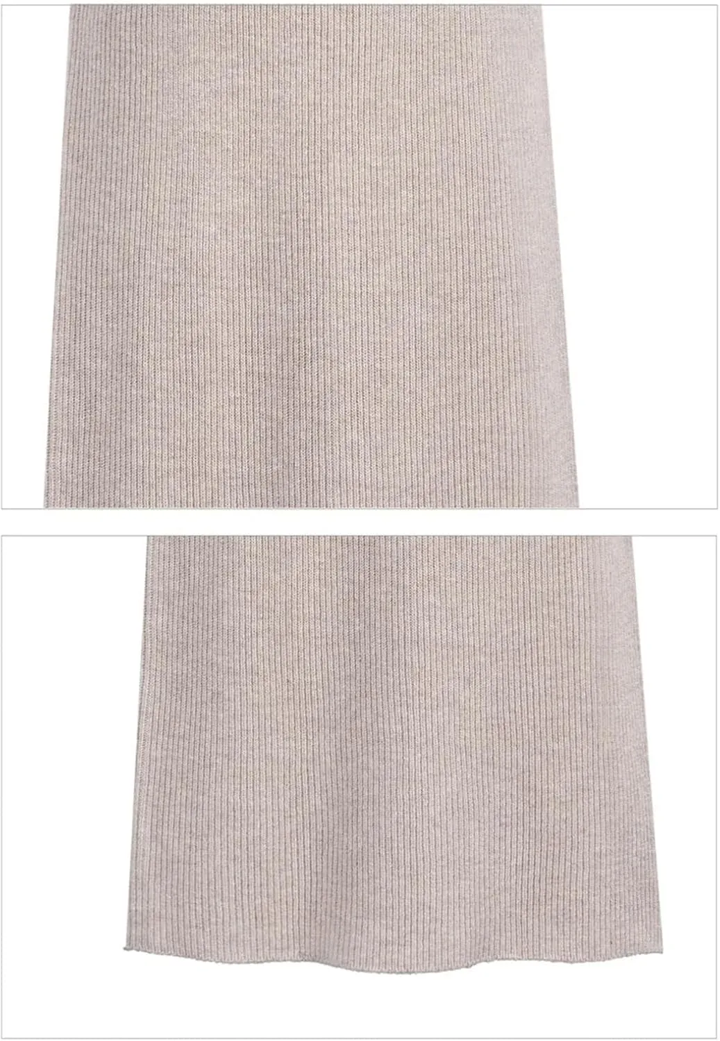 Women's Large Size Knit Pencil Skirt Elastic High Waist Split Midi Skirt Basic Office Casual Wrap Hip Skirt