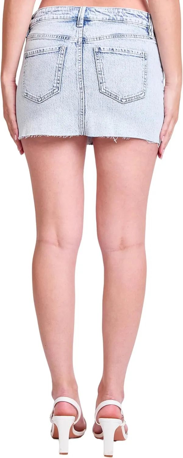 YMI Royalty for Me Women's Micro Mini Skirt with Raw Hem