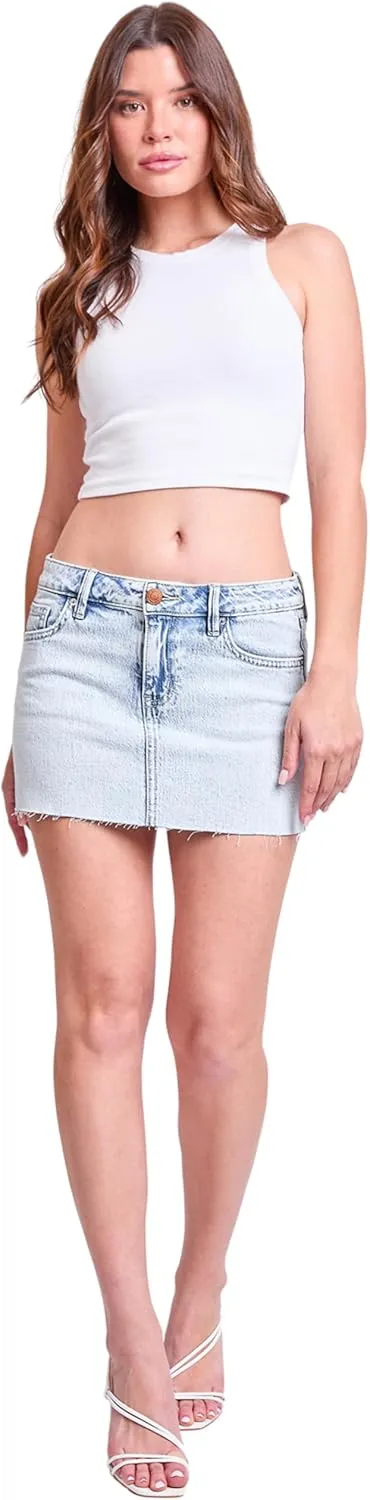 YMI Royalty for Me Women's Micro Mini Skirt with Raw Hem