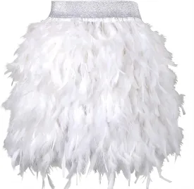 ZAKIA Women's Skirt Real Natural Feather Feather Skirt Casual